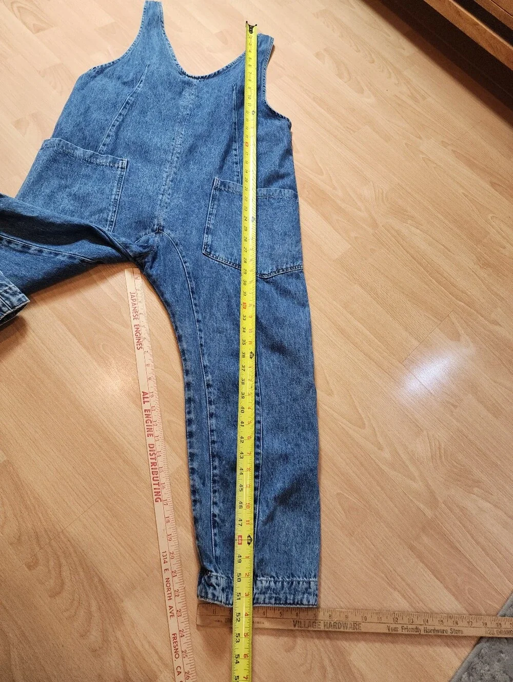 Free People / We The Free High Roller Jumpsuit Denim Jumper Size Medium